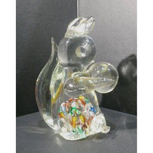 Millefiori Art Glass Squirrel Paperweight Figurine by Ardalt
